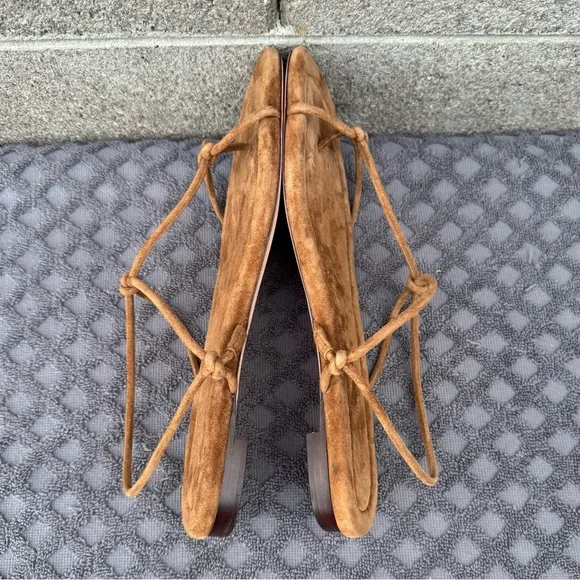 NEW Loeffler Randall Women's Eleanor
Flat cacao suede Sandals Size 7 B - Picture 3 of 6